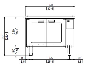 Gärschrank mit Beschwadung BLV084 LAINOX als Unterschrank