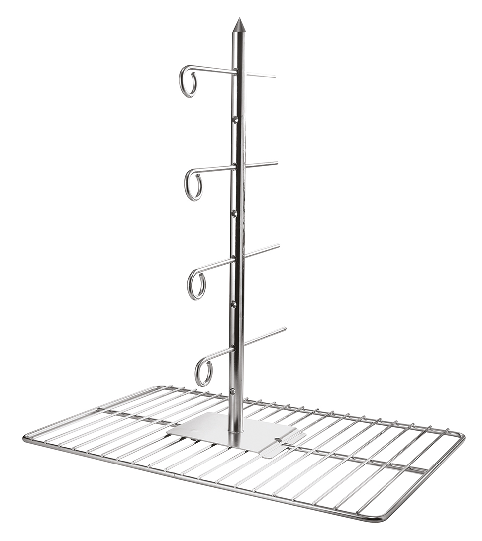 LAMB SPIT Spies-Grillrost für Lamm und Spanferkel Edelstahl h550mm